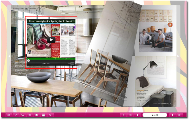  Click “Refresh” to view the effect of YouTube in pdf to flash book