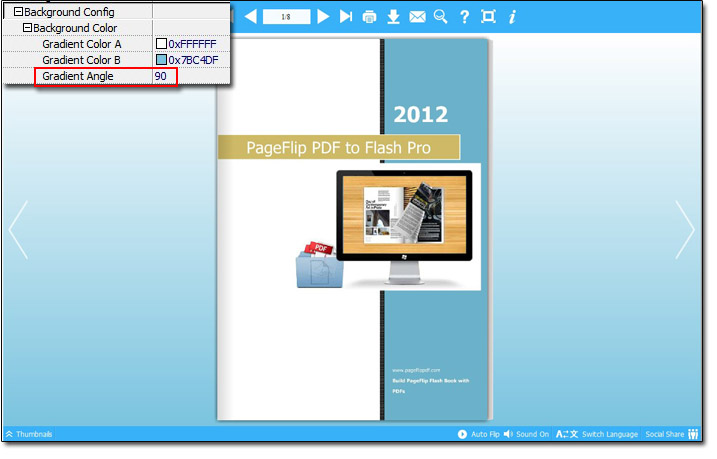  make a gradient background for flipping book-90 gradient angle