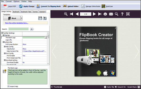 PDF to Flip Book Creator for HTML5 screenshot
